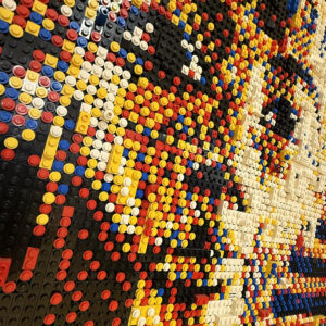 Detail van Illusion of Gold artwork door LEGO® Master Marcel de Jong