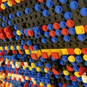 Detail van Illusion of Gold artwork door LEGO® Master Marcel de Jong