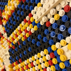 Detail van Illusion of Gold artwork door LEGO® Master Marcel de Jong