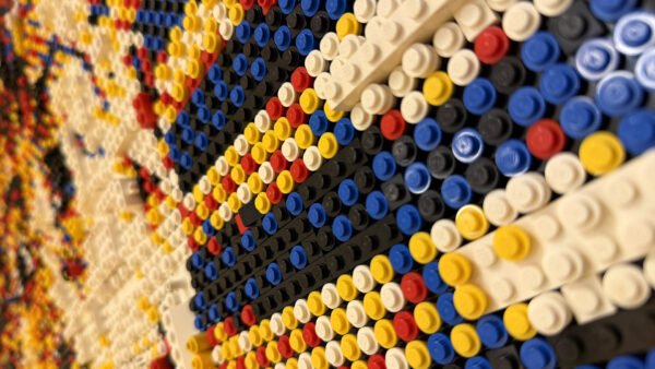 Detail van Illusion of Gold artwork door LEGO® Master Marcel de Jong