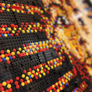 Detail van Illusion of Gold artwork door LEGO® Master Marcel de Jong